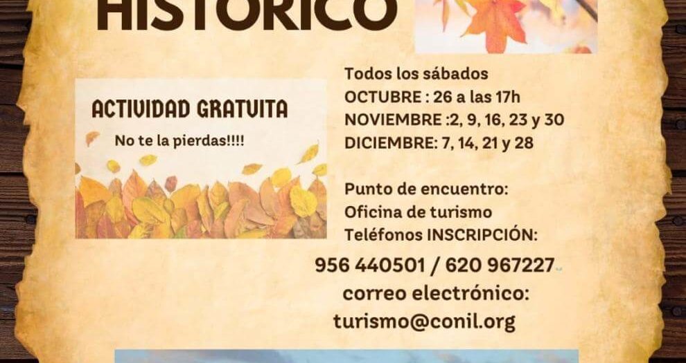 Cartel que promociona las visitas de 'Conil histórico'